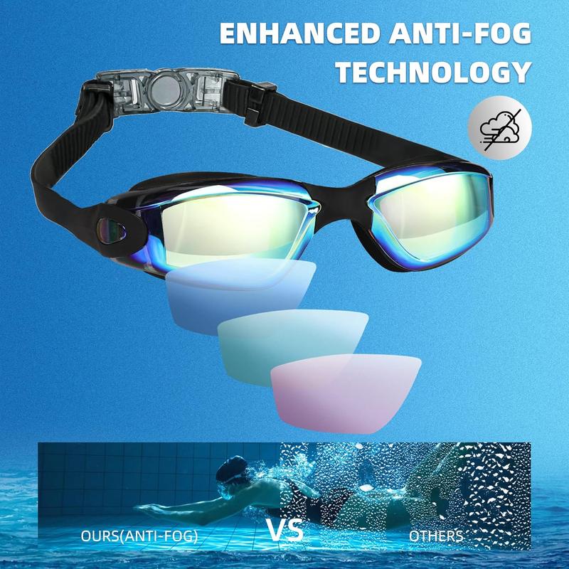 Swim Goggles, 2 Pack Swimming Goggles Anti Fog No Leaking For Adult Women Men Youth