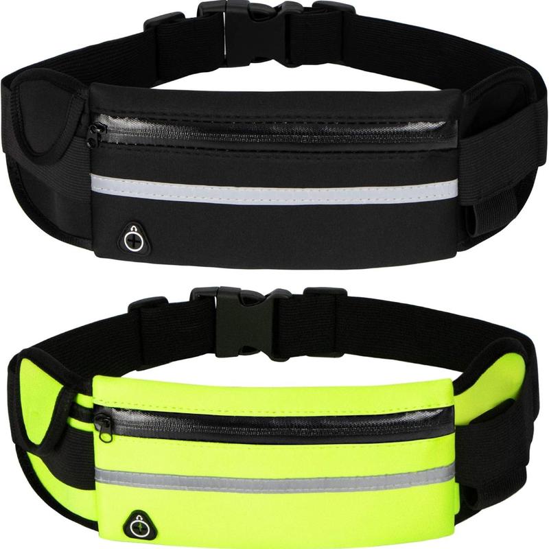 Running Waist Bag, 1 Count Waterproof Outdoor Sports Phone Storage Bag, Reflective Night Running Waist Bag for Fitness Men Women