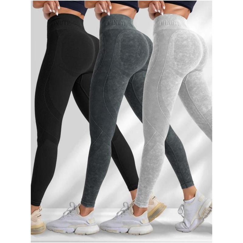 Yoga Pants, Workout Leggings, Women's Solid High Waist Sports Leggings, Sporty High Stretch Leggings, Ladies Sportswear,Gym Outfits for Women, Fall Outfits 2024, Womenswear,Fall Clothes 05