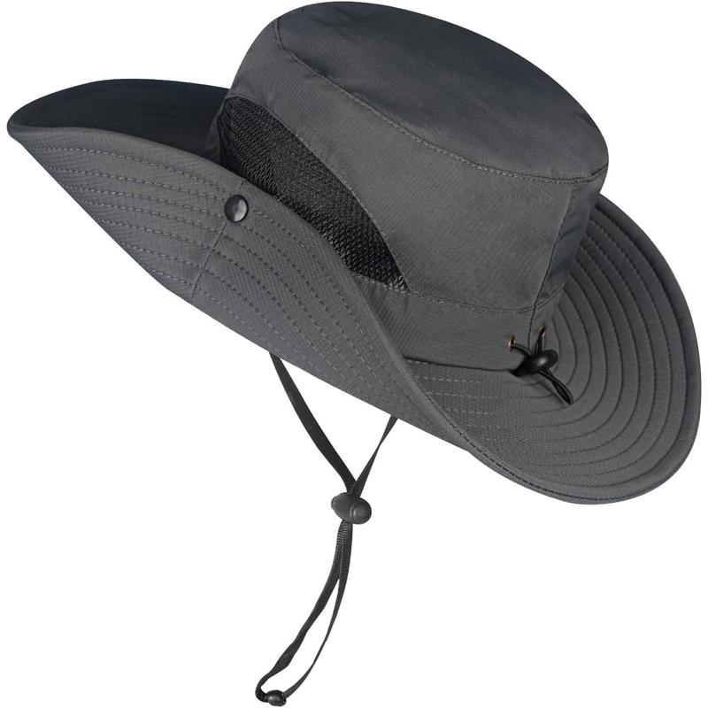 Sun Hats for Men Women, Wide Brim Bucket Hats UV Protection UPF50+ Waterproof Boonie Hats for Fishing Hiking Camping