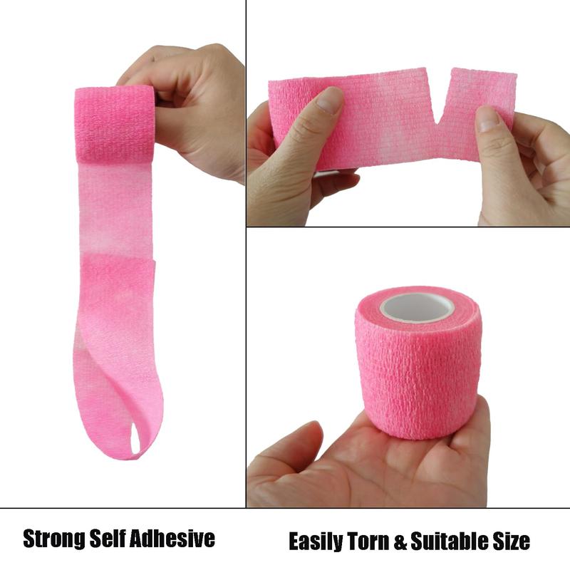 6 Pack 2 Inch Adhesive Bandage Self-Adhesive Wrap Elastic Self-Adhesive Wrap Breathable-Adhesive Tape