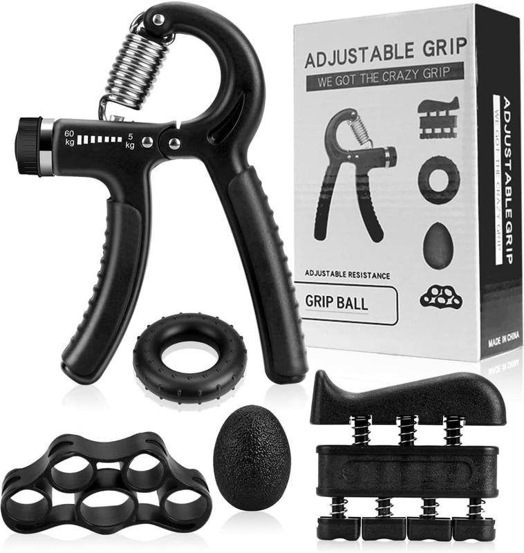 Hand Grip Strengthener Kit （5 Pack）Forearm Grip FitBeast  Adjustable Resistance Hand Gripper, gripper ,forearm veins,Finger Exerciser, Finger Stretcher,Grip Ring Stress Relief Grip Ball For Athletes,Portable Home Gym Hand Strength Training Tool