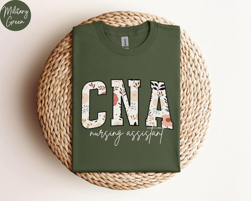 Floral CNA Shirt, Certified Nursing Assistant Crewneck for CNA Tshirt, Cna Graduation Gift for Nursing Assistant Sport