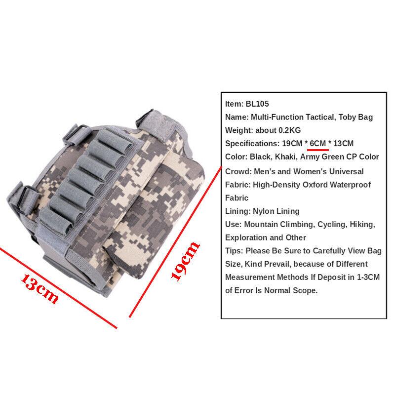 Adjustable Outdoor Tactical Butt Stock Rifle Cheek Rest Pouch Bullet Holder Bag