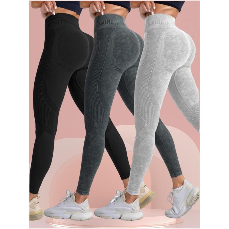 Yoga Pants, Workout Leggings, Women's Solid High Waist Sports Leggings, Sporty High Stretch Leggings, Ladies Sportswear,Gym Outfits for Women, Fall Outfits 2024, Womenswear,Fall Clothes 05