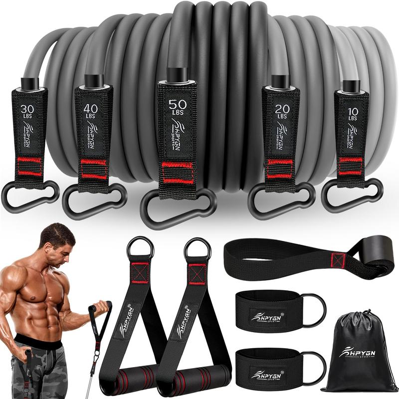 Resistance Bands, Exercise Bands, Workout Bands, Resistance Bands for Working Out with Handles for Men and Women, Workout Bands with Door Anchor and Ankle Straps,Exercising Bands for Fitness Weights Work Out at Home,Muscle Training,Best gift of Christmas.