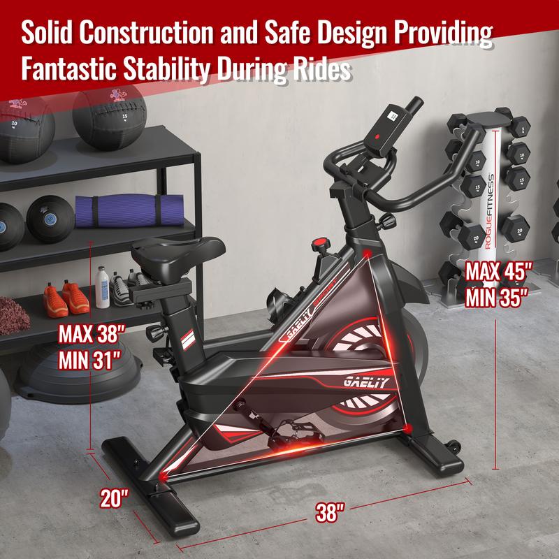 Exercise Bike-Indoor Stationary Bike for Home Gym,Workout Bike With Belt Drive,Cycling Bike With Digital Display & Comfortable Seat Cushion