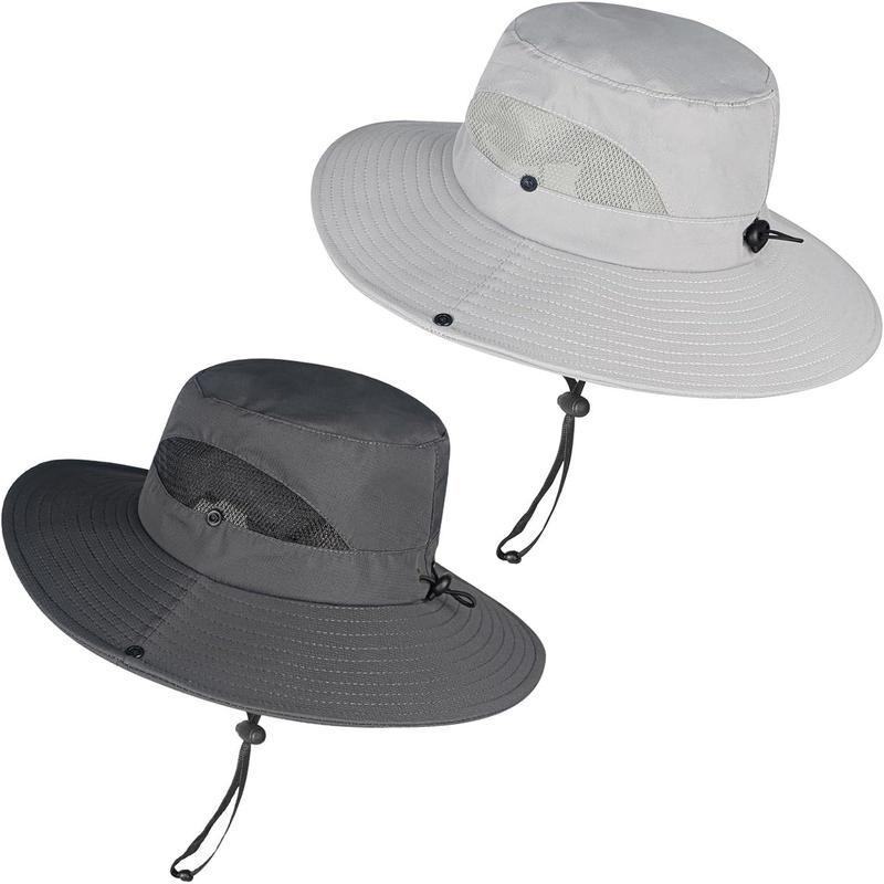 Sun Hats for Men Women, Wide Brim Bucket Hats UV Protection UPF50+ Waterproof Boonie Hats for Fishing Hiking Camping