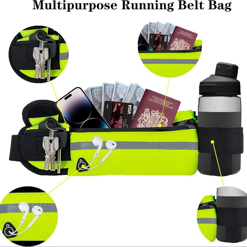 Running Waist Bag, 1 Count Waterproof Outdoor Sports Phone Storage Bag, Reflective Night Running Waist Bag for Fitness Men Women