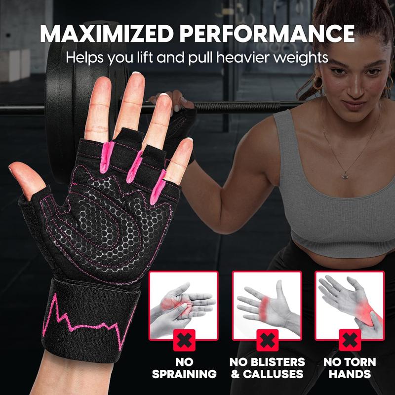 Gym Gloves for Women & Men - Workout Gloves for Weight Lifting, Exercise, and Training with Wrist Support