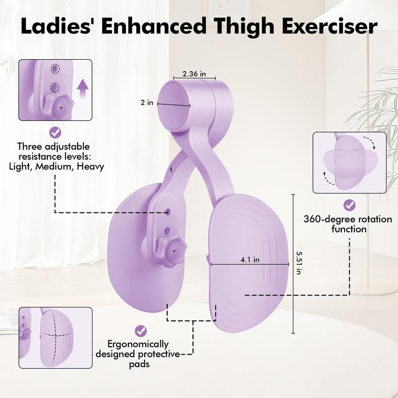 Black Friday Women's Thigh Master: Enhanced Resistance Hip and Pelvis Trainer, Inner Thigh Exercise Equipment, Kegel Exercise Products for Home Gym (Violet)