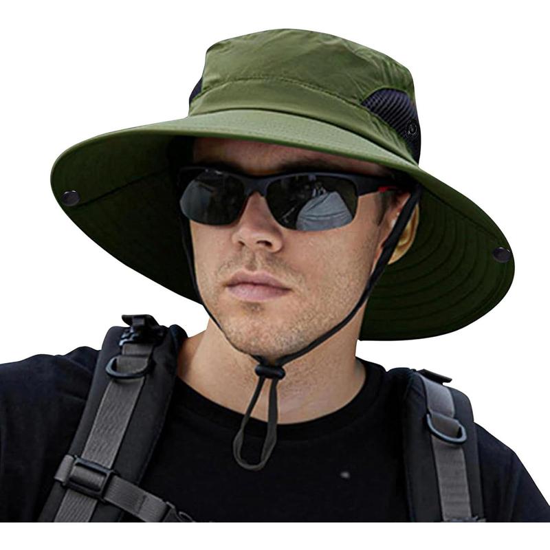 Sun Hats for Men Women, Wide Brim Bucket Hats UV Protection UPF50+ Waterproof Boonie Hats for Fishing Hiking Camping