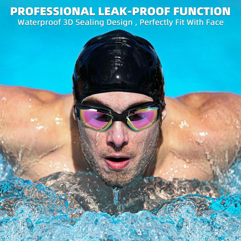 Swim Goggles, 2 Pack Swimming Goggles Anti Fog No Leaking For Adult Women Men Youth