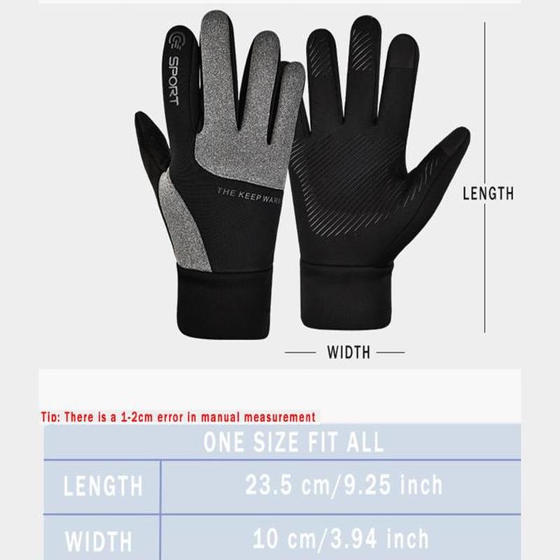 Winter Warm Gloves, 1 Pair Touch Screen Waterproof Windproof Anti-slip Heating Gloves, Outdoor Sports Gloves for Hiking Driving Running Cycling, Christmas Gift