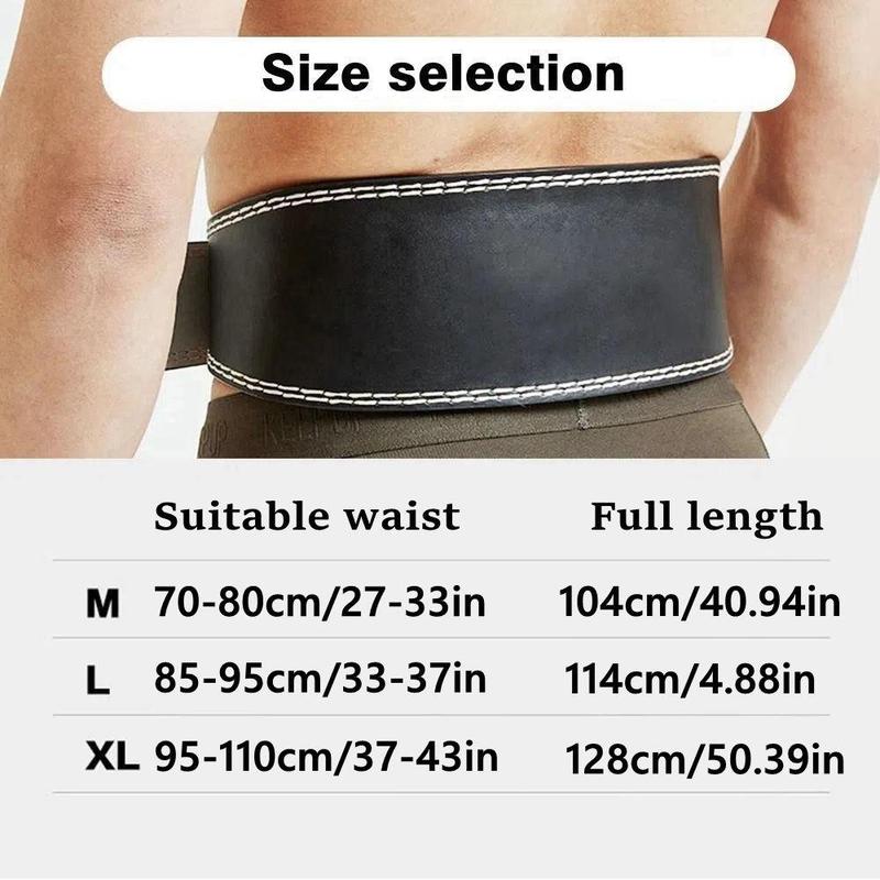 PU Leather Belt, 1 Count Adjustable Leather Belt with Padded Lumbar Back Support, Thickened Waist Protection Sports Belt for Fitness Gym, Gym Belt