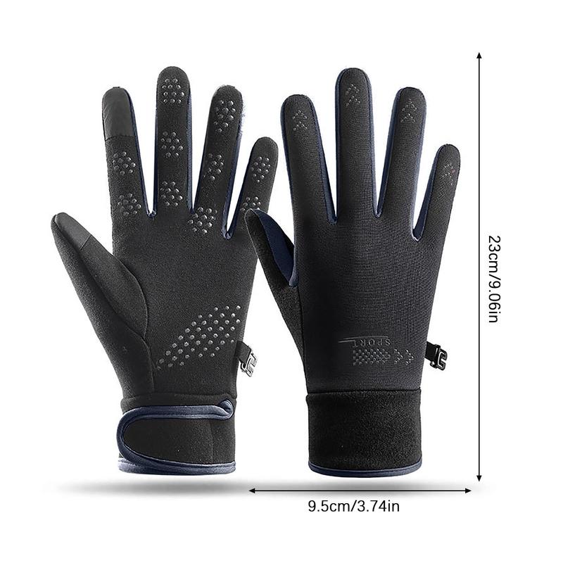 Winter Touch Screen Gloves, 1 Pair Non-slip Outdoor Sports Gloves for Gift Ideas, Windproof Warm Gloves for Cycling Skiing