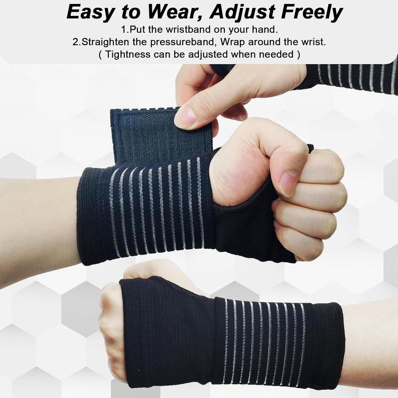 Adjustable Wrist Support, 2 Counts set Sports Hand Brace, Wrist Support for Fitness, Tendinitis, Tendonitis, Hand Pain