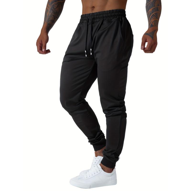 3pcs Ultra Elastic Mens Jogger Sweatpants with Deep Side Pockets for Gym Running Workout Athletic Bottom