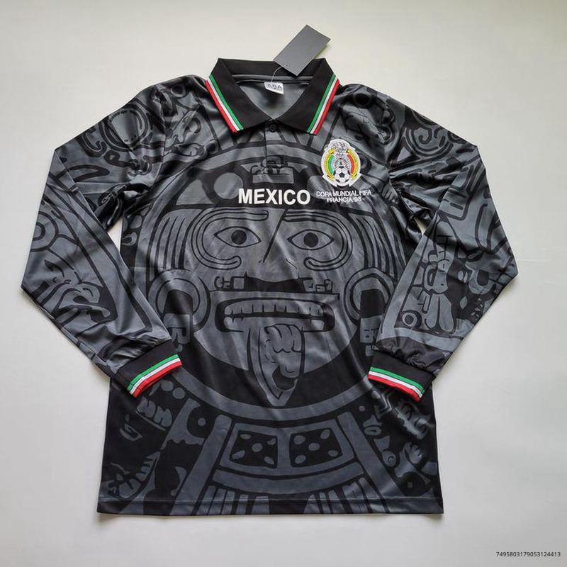 Mexico Jersey Retro 1998 Soccer L S Jersey