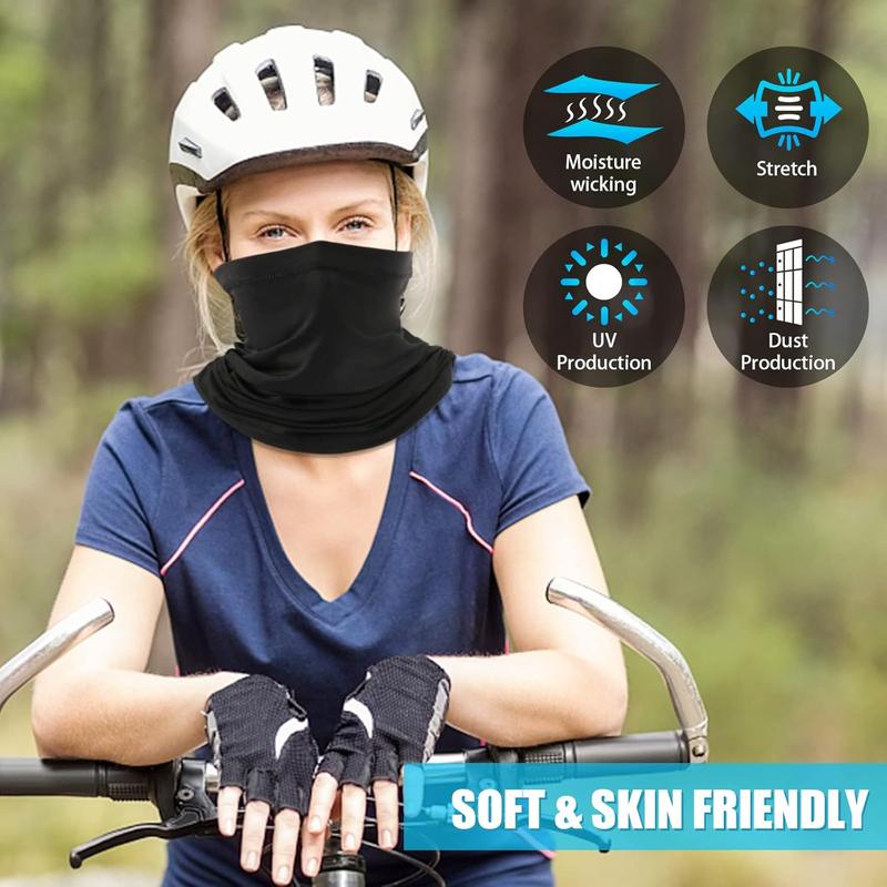 Neck Gaiter Bandana Face Mask: Cooling Gator Mask Breathable Face Cover Ski Neck Scarf Protection from Dust Sun for Men Women