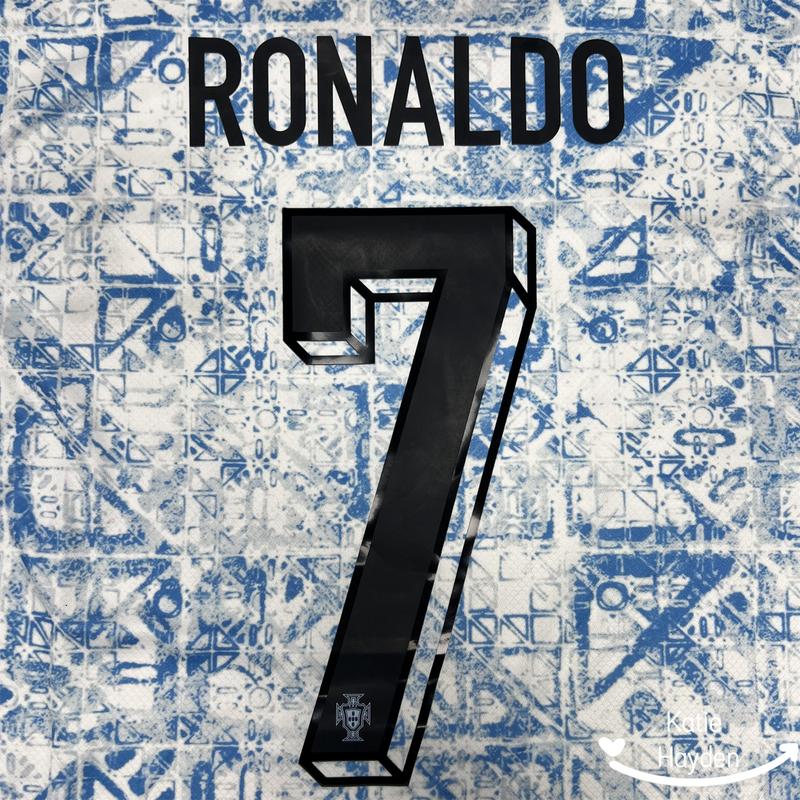 Euro 2024 Portugal Away Ronaldo No.7 Short Sleeve soccer Jersey