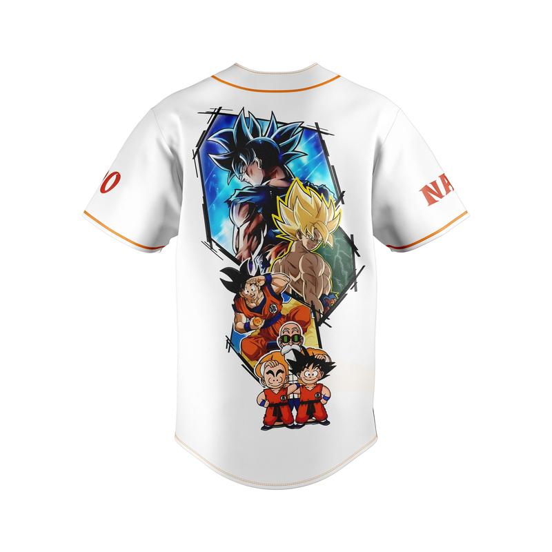 Goku Kid Dragon Ball Kame Anime Baseball Jersey Sport Jersey Shirt Summer Gift For Him and For Her Gift For Baseball Fan Lover