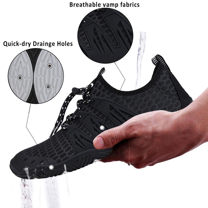 Quick-Dry Water Shoes for Men and Women - Low-Top, Elastic Band, EVA Insole, Rubber Sole, Striped Pattern - Ideal for Swimming Beach Surfing