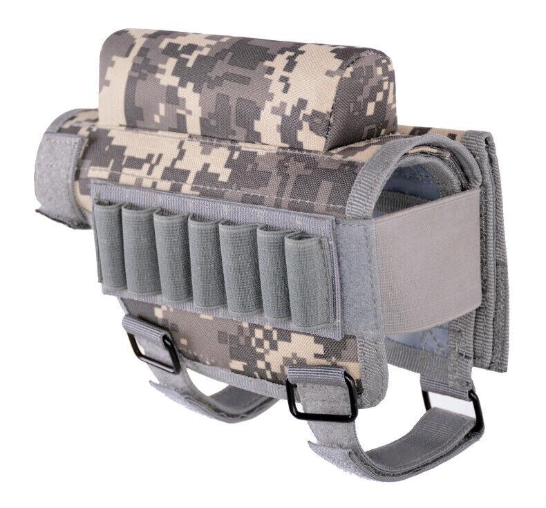 Adjustable Outdoor Tactical Butt Stock Rifle Cheek Rest Pouch Bullet Holder Bag