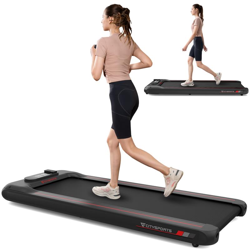 Ultra Quiet & Thin Under Desk Walking Treadmill: Portable, Speed Adjustable with APP, Comprehensive LCD and Calorie Monitor, Perfect for Home Office