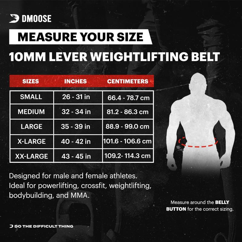 10MM Lever Weightlifting Belt With Lumbar Support