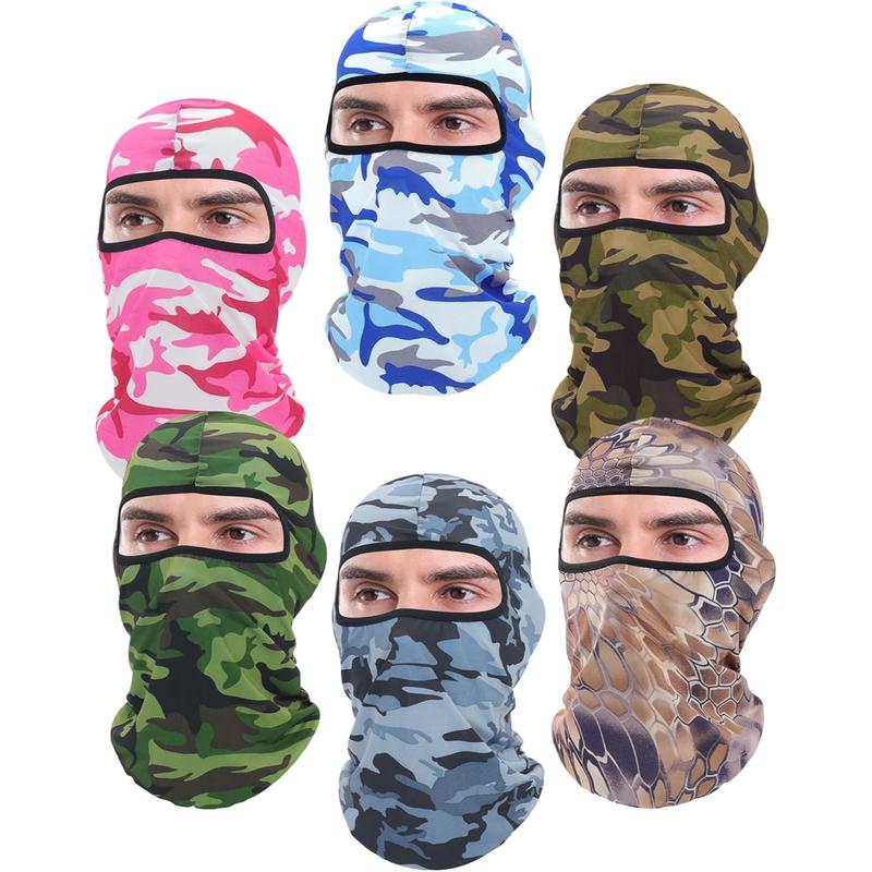 6 Pack Balaclava Ski Mask for Men Women  Full Face Cover Breathable Stretchable for Skiing, Snowboarding, Motorcycling Outdoor Sports