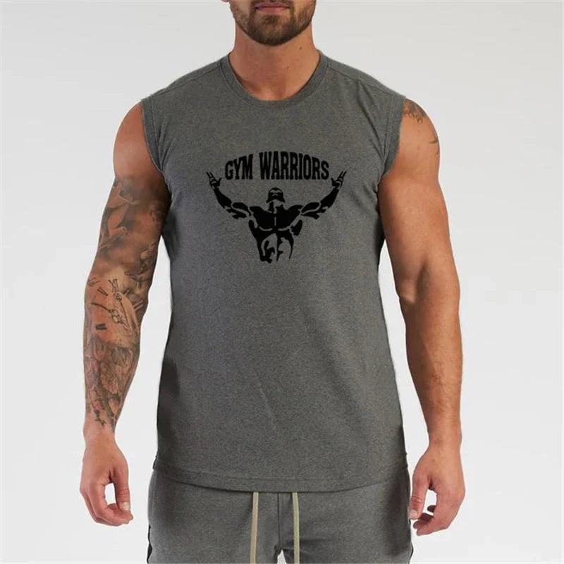 Brand Bodybuilding Stringer Singlets Gym Tank Top Men Fitness Clothing Fashion Cotton Sleeveless Shirt Workout Vest Sportwear