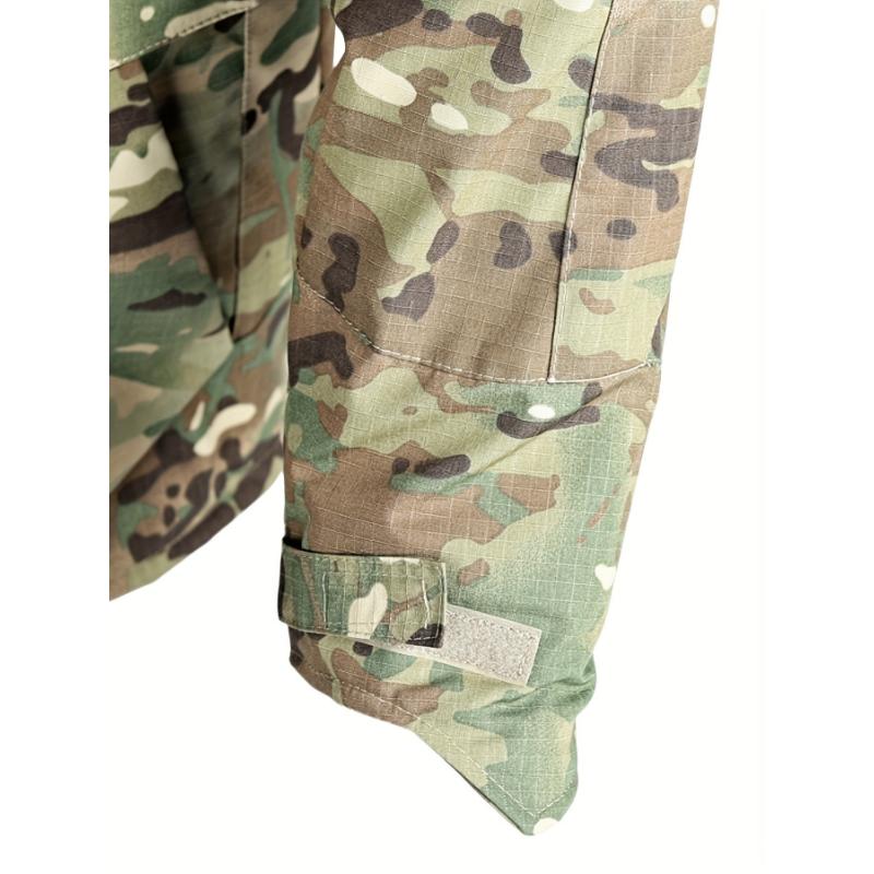 Casual Hooded Camo Fleece Jacket for Men - Cotton Blend 35%, Polyester 65%, Non-Stretch Fabric with Hidden Pockets, Long Sleeve, Winter Season, Hiking & Daily Wear, Water-Resistant Windproof Thick Warm Coat - M65 Tactical Field Jacket