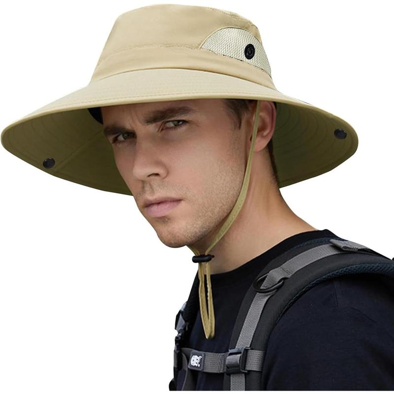 Sun Hats for Men Women, Wide Brim Bucket Hats UV Protection UPF50+ Waterproof Boonie Hats for Fishing Hiking Camping