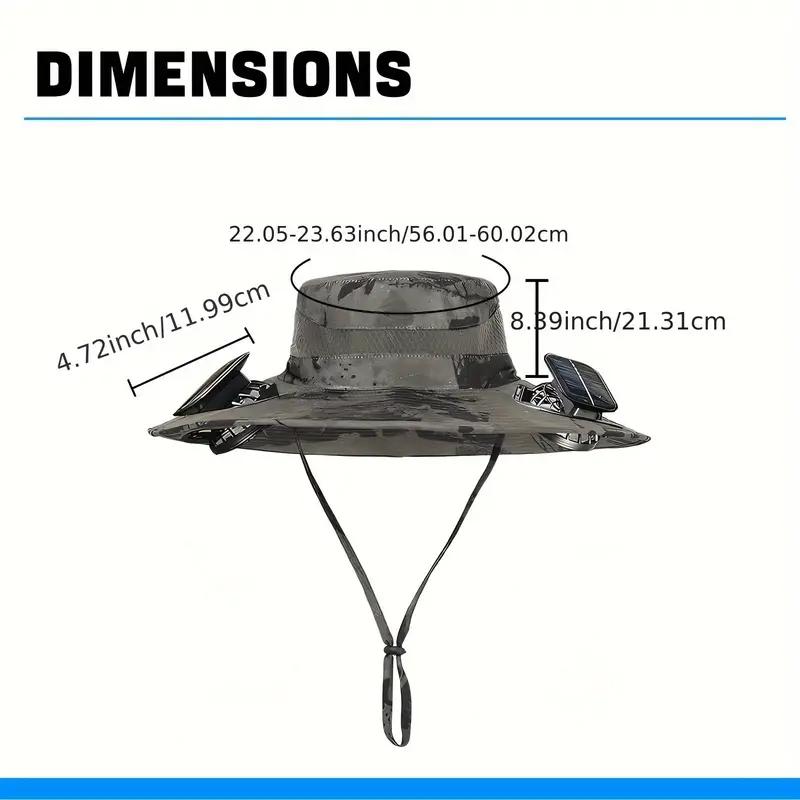 {Clearence Event} New Solar fan Outdoor Fishing Hat-Solar Panel Fan Hat Sun Protection Sun Hat With Fan Solar Fan Hats For Men-Solar & USB Charging Double Power Fans Outdoor Solar Panel Fan Hat fishinghats