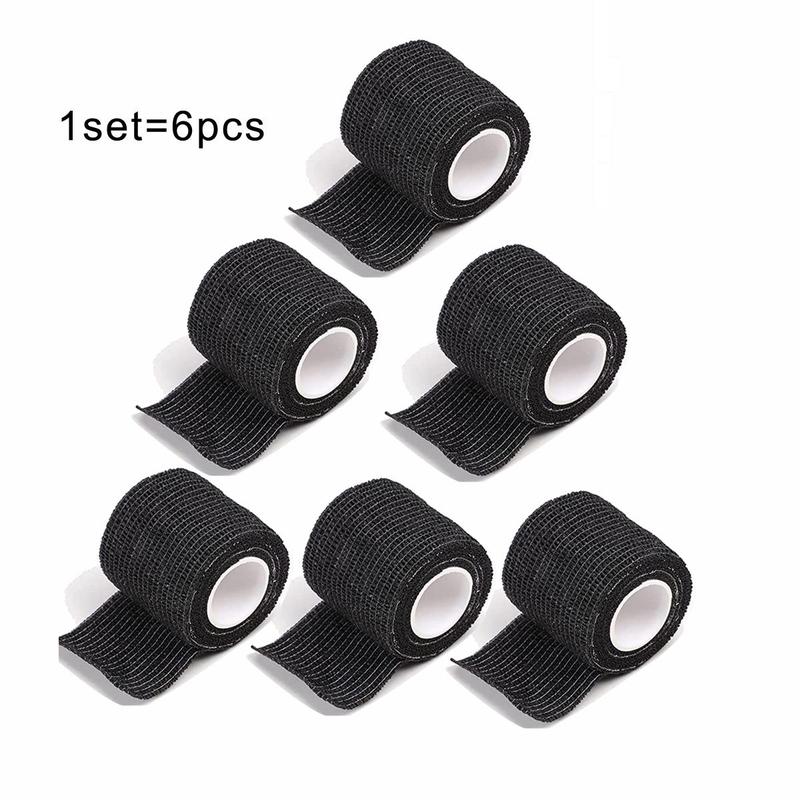 Elastic Self-adhesive Bandages, 6rolls set Sports Elastic Ankle Straps, Fixed Compression Tape for Wrists & Elbows & Knees, Football Gear, Football Accessories, Gym Accessories