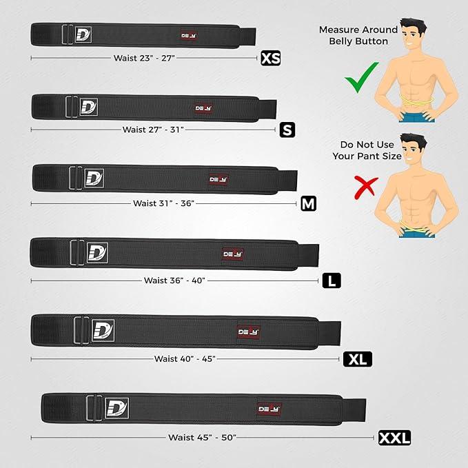 Defy Self Locking Weight Lifting Belt – Premium Weightlifting Belt for Powerlifting, Bodybuilding, Cross Training & Back Support – Adjustable Workout Belt for Men & Women