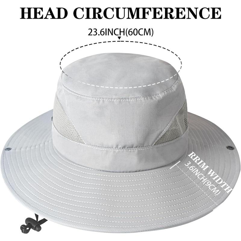 Sun Hats for Men Women, Wide Brim Bucket Hats UV Protection UPF50+ Waterproof Boonie Hats for Fishing Hiking Camping