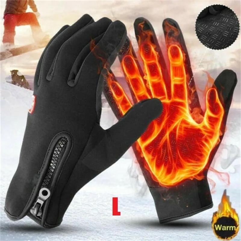 Winter Warm Gloves, 1 Pair Men's and Women's Outdoor Cycling Gloves Warm Plush Lining For Sports, Skiing, Autrum Travel, Waterproof sport glove