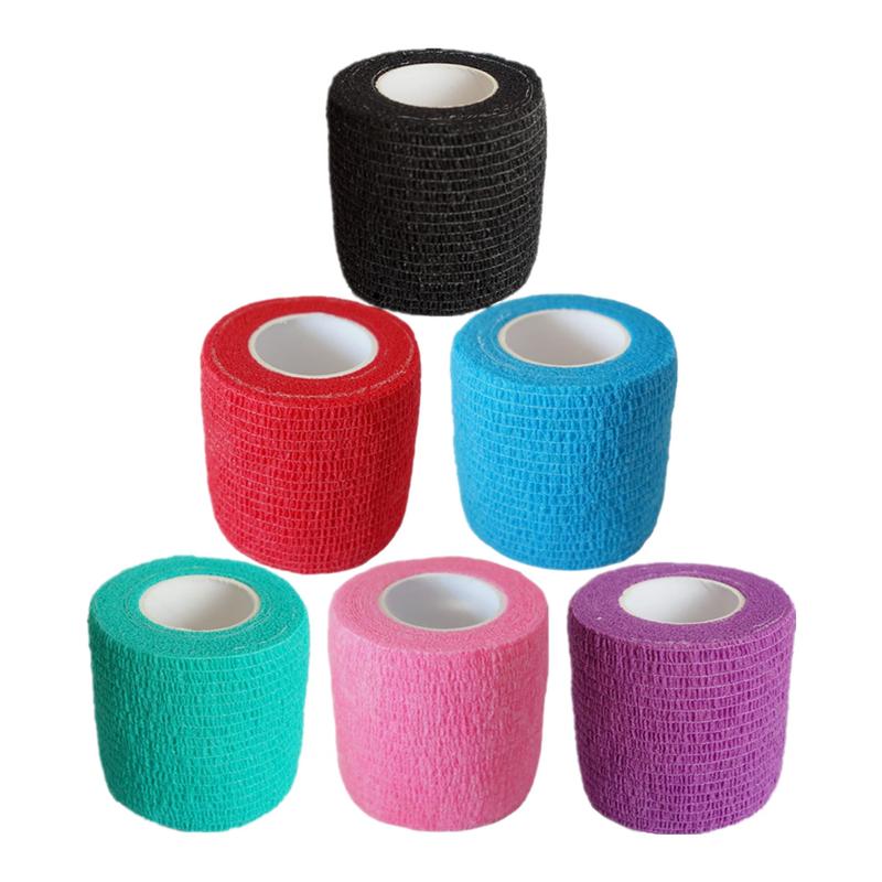 6 Pack 2 Inch Adhesive Bandage Self-Adhesive Wrap Elastic Self-Adhesive Wrap Breathable-Adhesive Tape