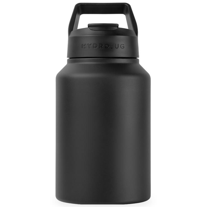 HydroJug Sport 64oz - Modern Water Bottle with Handle, Removable Straw, & Rubber Base - Leak Resistant, Reusable, Insulated Stainless Steel Water Bottle