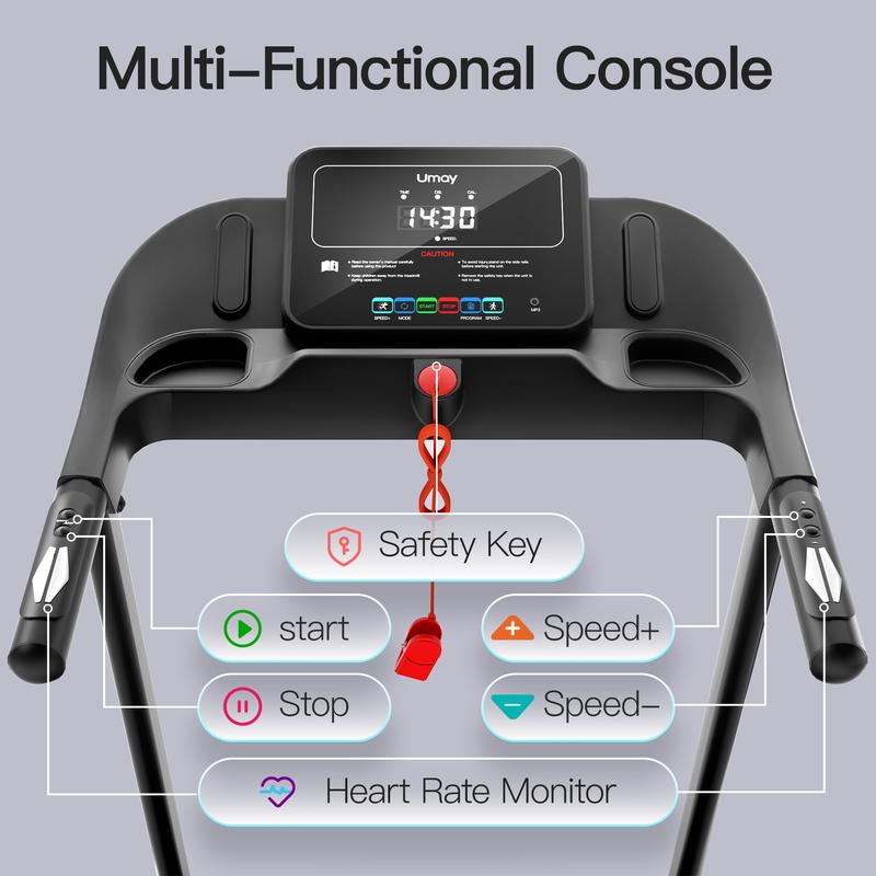 UMAY P9 Walking Pad Treadmill for Home with Multi-Functional Console