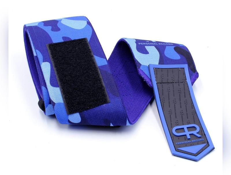 Personal Record Heavy Duty Premium Elbow Wraps - PR903 - Blue Camo