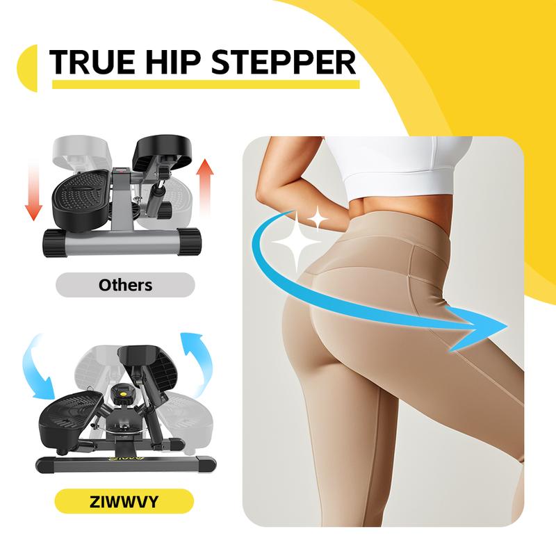 Ziwwvy Stepper 6601L is a Twist stepper For more professional workouts, the  for hip-lifting resistance bands and 330 pounds for home and office use with an LCD display and dual hydraulic fitness system to sharpen the waist