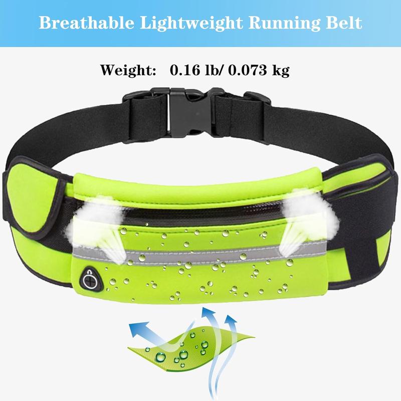 Running Waist Bag, 1 Count Waterproof Outdoor Sports Phone Storage Bag, Reflective Night Running Waist Bag for Fitness Men Women