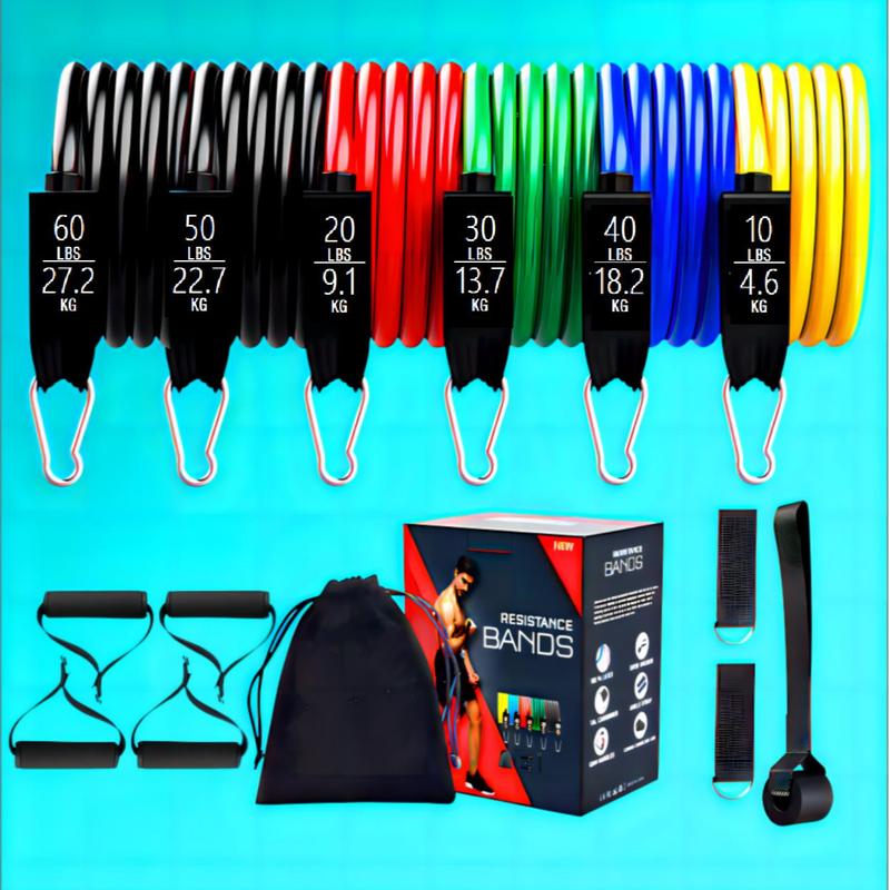 Resistance Bands Set, 14pcs set Workout Bands with Handle, Home Gym Exercise Equipment for Women & Men, Exercising Bands for Strength Training Equipment at Home, Gymtok