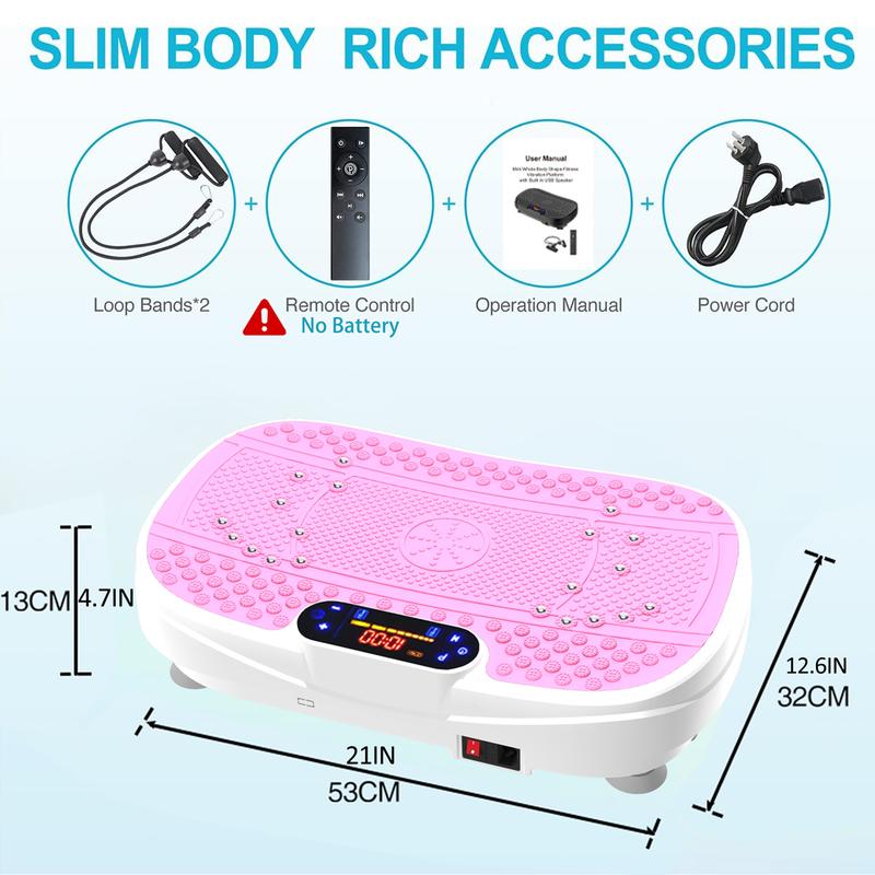 Vibration Plate Fitness Platform Exercise Machine Vibrating Shaking Full Body Shaker Workout Vibrate Stand Shake Board Sport Gym for Fitness Machine