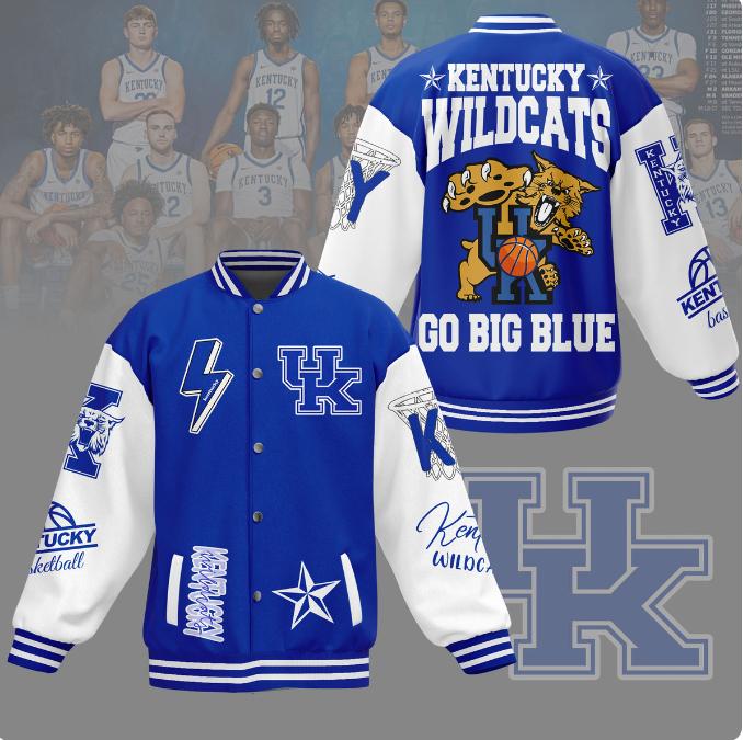 Kentucky Wildcats NCAA Go Big Blue Nation Sport Jacket , NCAA  Kentucky Wildcats Merch , Go Big Blue Sport Jacket , Basketball Gift, Gift For Him, Gift For Her