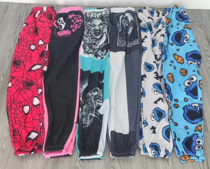 Is this Scary Movie - Purple, Halloween Jogger Pants, Horror Movie Pants, Christmas Pants, santa Jogger spooky , Horror Patchwork Sweatpants