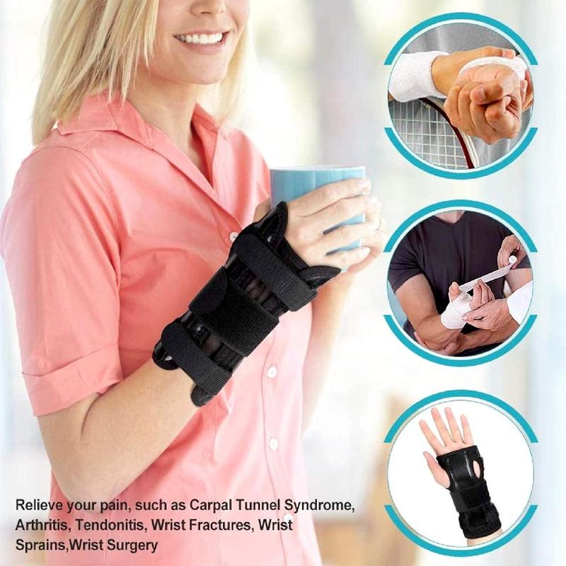 Adjustable Wrist Brace, Compression Adjustable Hand Support Wrap with Splints for Workout, Sports Wristband for Men & Women